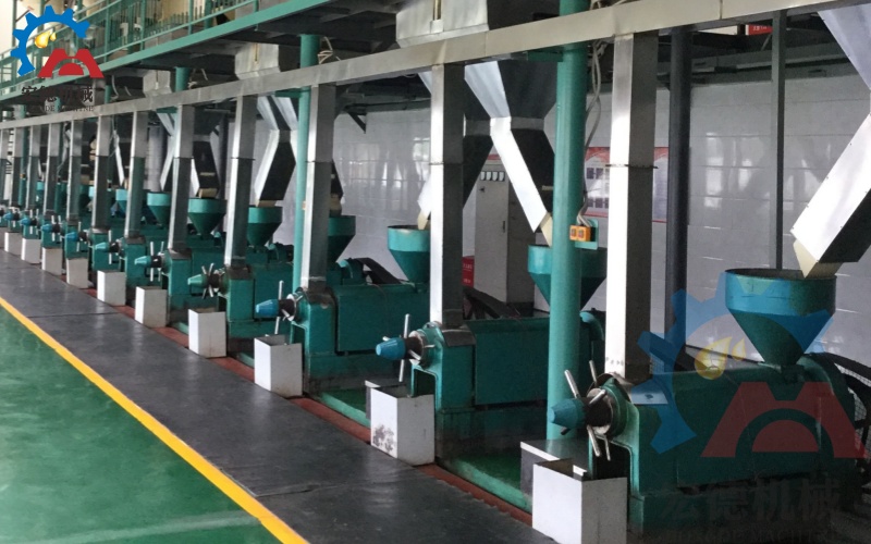 菜籽榨油生产线客户现场