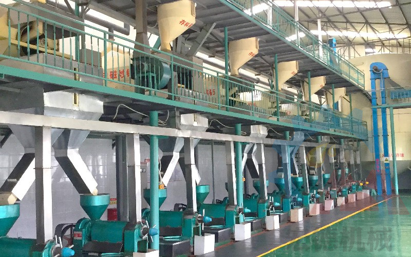 宏德菜籽榨油生产线现场实拍